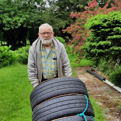 2025-06-05 Suzuki Alufælge med sommerdæk kom hjem